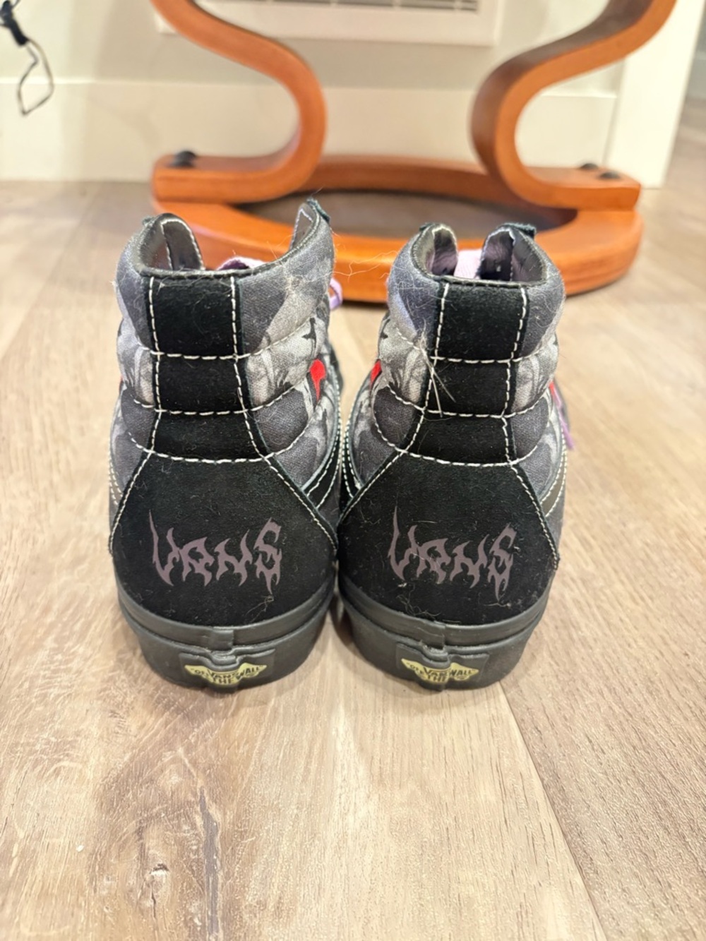 Vans Black and Gray High-Top Sneakers - Picture 4 of 7